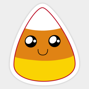 Another Cute Happy Candy Corn (Bright Green) Sticker